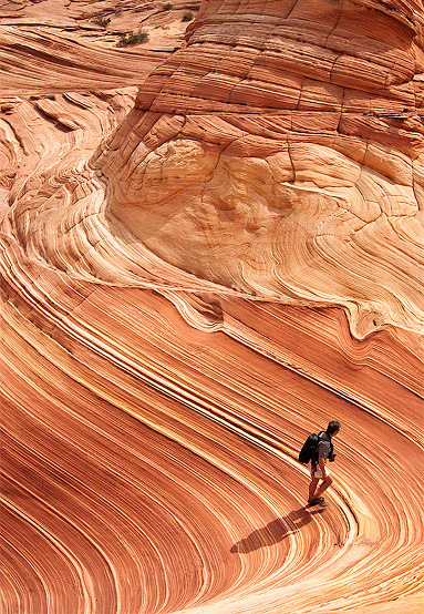 Wave rock formation, Page, Arizona, USA