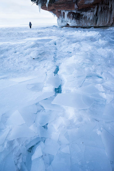 another fissure in the ice Lake Superior