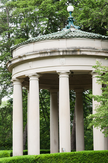 Pluto fountain where mineral springs were consumed for good health, French Lick, Indiana, USA