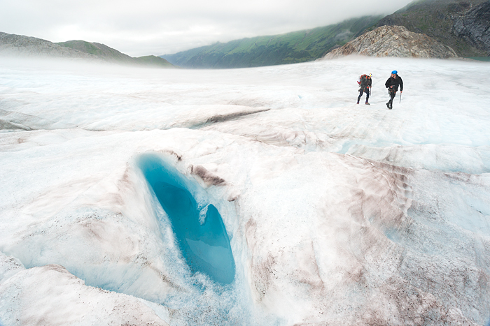 Trekking adventure on Lemon Glacier, Juneau Icefield, Juneau, Alaska, USA