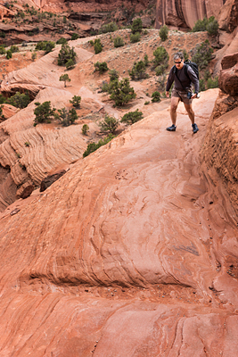 David Walker hiking in Canyon de Chelly