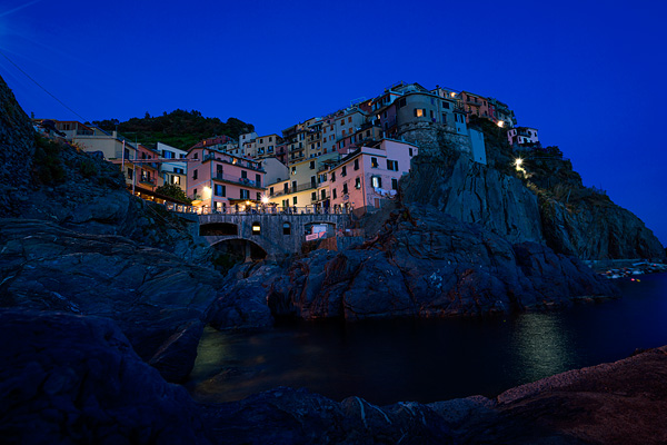 Manarola blue hour, Cinque Terre photography