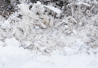 Yellowstone National Park, Mammoth Hot Springs, winter, Wyoming, USA