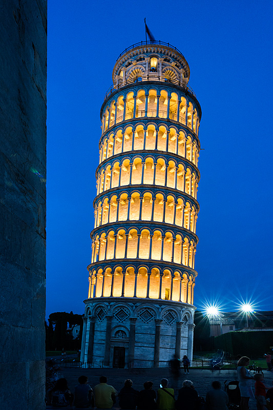 Pisa festival Luminara illuminated Leaning Tower of Pisa