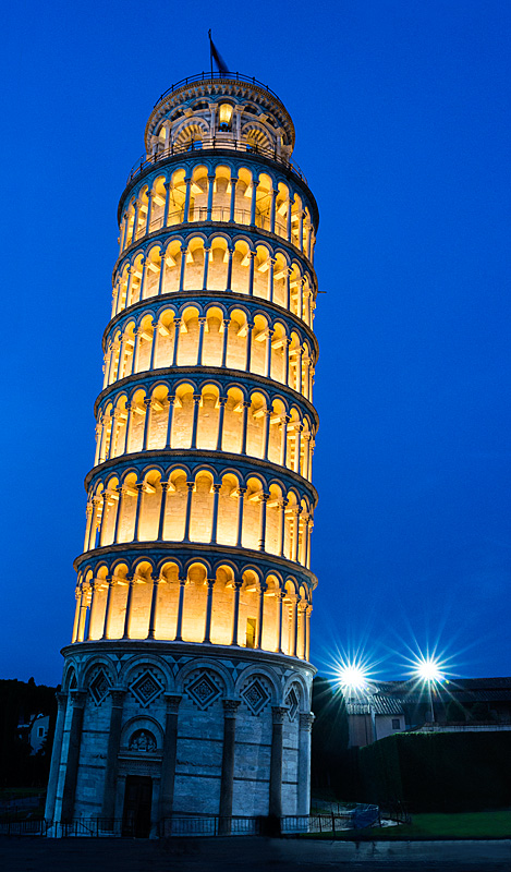 Pisa festival Luminara illuminated Leaning Tower of Pisa