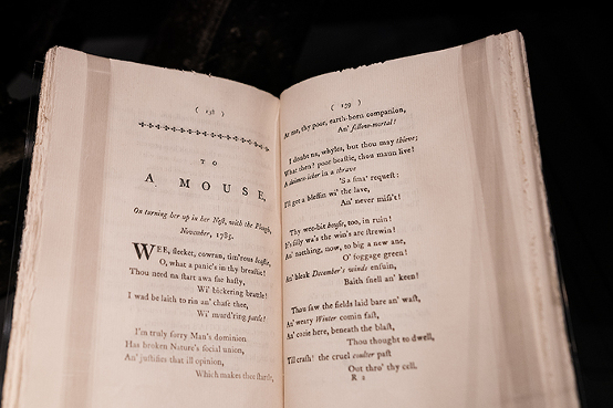 Robert Burns book of poetry on the Robert Burns trail