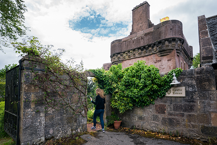 Entrance for staying in a castle