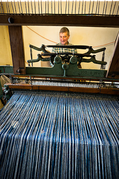 Harris Tweed weaver on the Isle of Lewis