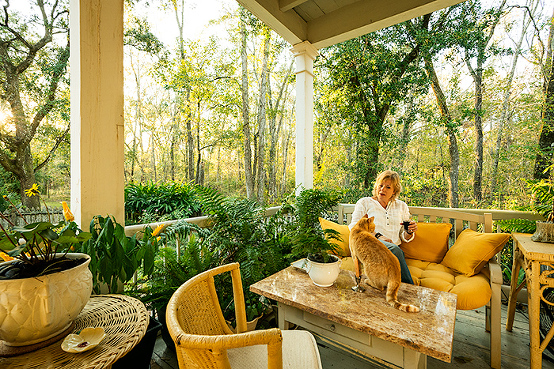 Porch at Maison Maeleine B&B in Louisiana
