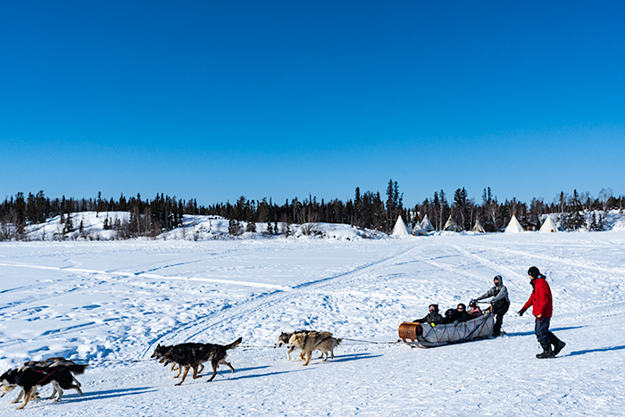 Winter activities in Yellowknife, NWT, Canada