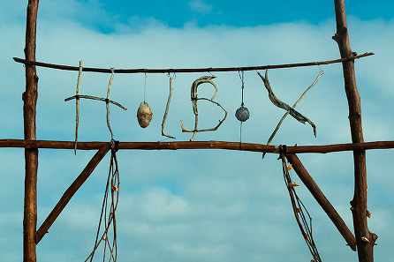 welcome sign to Isla Holbox Mexico