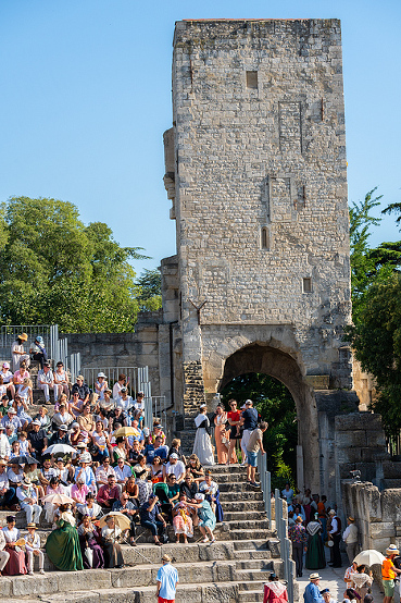 Costume du Fete, Antique Theatre, Arles, France