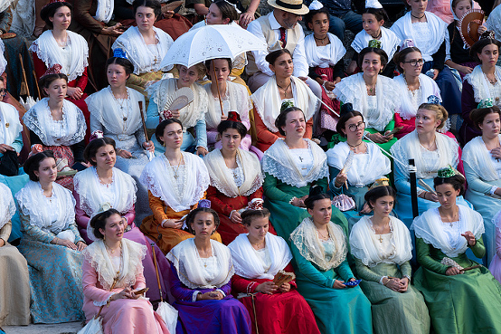 Costume du Fete, Antique Theatre, Arles, France