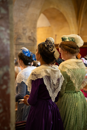 Fete du Costume ceremony inside Notre Dame church, Ales
