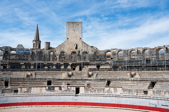Arena that holds the Arles Course Camarguaise bull race