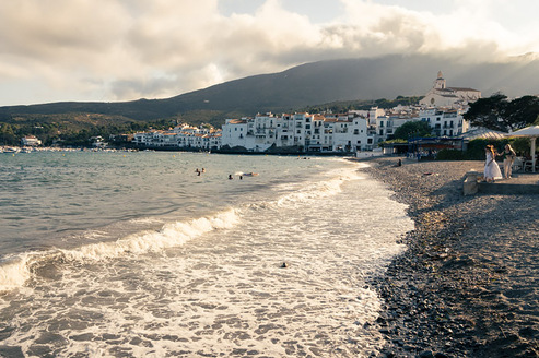 Picturesque bay in the tiny white-washed fishing village of Cadaques, Costa Brava, Catalonia, Spain