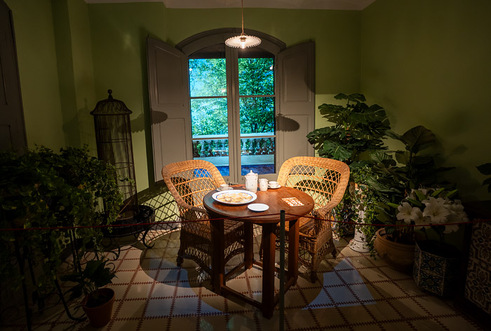 Dali triangle, his home in Figueres, Spain
