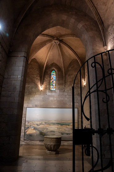 Sant Pere Gothic church dating from the 9th century is where Salvador Dali was baptized and had his funeral, Figueres, Girona, Spain