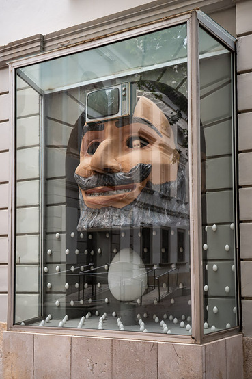 Sculptures outside the Salvador Dali Museum, Figueres, Girona, Spain