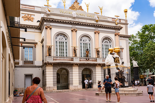 Sculptures outside the Salvador Dali Museum, Figueres, Girona, Spain